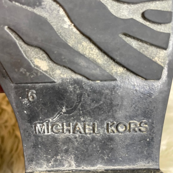 Michael Kors Sutter Logo Rubber Rainbootie Rain Boot Black Women's Size 6 - Picture 7 of 7